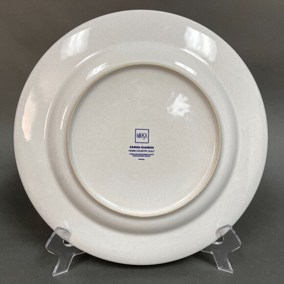Mikasa Casual Classics HG284 Country Quilt Chop Serving Platter Plate 12.25" - Picture 3 of 4